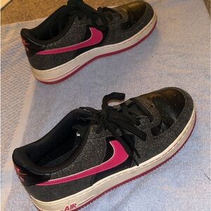 Nike AF1 - Black/Pink/Cork - Youth Size 7